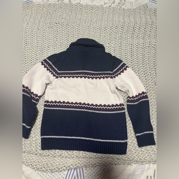 Festive Navy and Cream Sweater - Picture 3 of 3